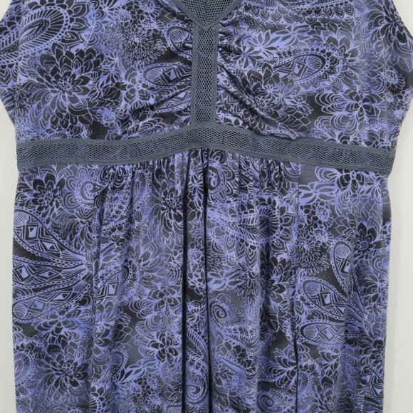 Athleta Paisley Dress Womens S Purple Boho Feminine Active Casual Beach Hippie - Picture 6 of 16